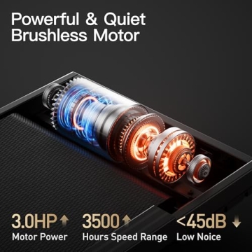 UMAY Folding Treadmill with Inclines & Pulse Sensors