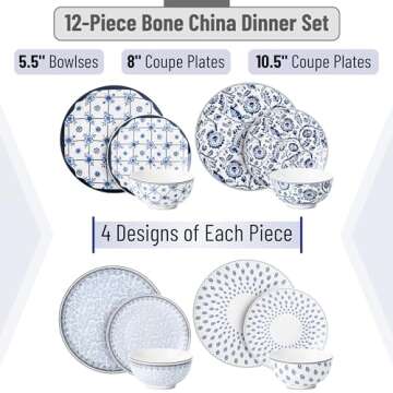 BTaT Elegant 12-Piece Dinner Set – Crafted for a Modern Dining Experience