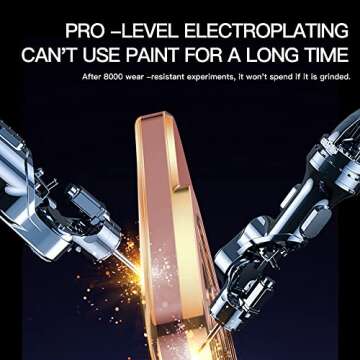 Naiadiy Pro Grade Luxury Plating Series Case Designed for iPhone 14 Pro Max 6.7 Inch 2022, Camera Le...