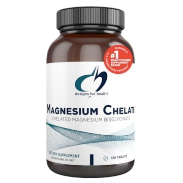 Designs for Health Magnesium Bisglycinate Chelate - 200mg - 120 Non-GMO Tablets