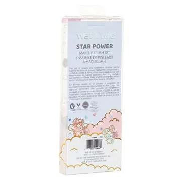 wet n wild Little Twin Stars Star Power Makeup Brush Set, Buildable & Blendable Multifunctional Seamless Application, Cruelty-Free & Vegan Feathery Soft Bristles