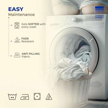 THREAD SPREAD 100% Egyptian Cotton Sheets Queen Size - 600 Thread Count Sheet Set Queen, 4 PC White Luxury Sheets Queen Size, Extra Soft, Cooling Sateen Weave Deep Pocket Sheet, Fits Mattress upto 18"