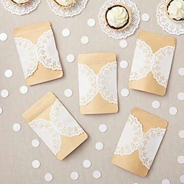 Juvale 1000 Pack White 4 Inch Paper Lace Doilies for Desserts, Weddings, Baby Showers, Table Decor