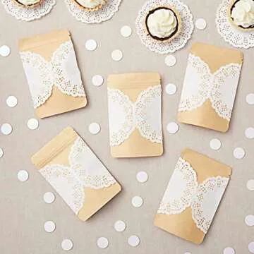 Juvale 1000 Pack White 4 Inch Paper Lace Doilies for Desserts, Weddings, Baby Showers, Table Decor