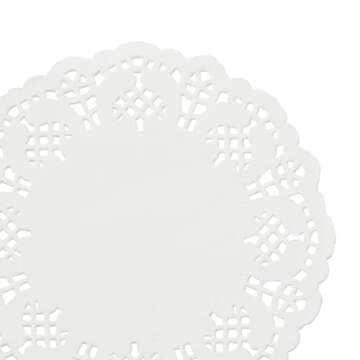 Juvale 1000 Pack White 4 Inch Paper Lace Doilies for Desserts, Weddings, Baby Showers, Table Decor