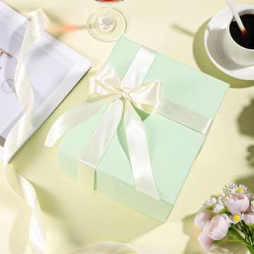 Double Faced Ivory Ribbon 1 Inch 30 Yards Cream Satin Ribbon for Gift Wrapping Crafts Flower Bouquet Hair Bows Wedding Party Graduate Valentine's Day Mother's Day Decorations