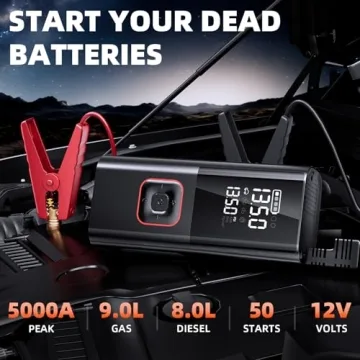 Powerful Jump Starter with Air Compressor for Vehicles