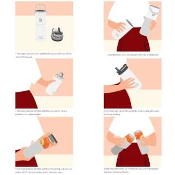 3IN1 Magic water bottle gray