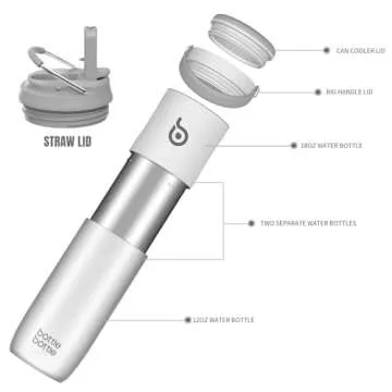 3IN1 Magic water bottle gray