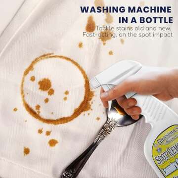 Grandma's Secret Spot Remover Laundry Spray - Chlorine, Bleach and Toxin-Free Stain Remover - Stain ...