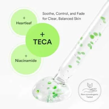 Abib Heartleaf Teca Capsule Serum Calming Drop 1.69 fl oz, Centella Asiatica & Niacinamide Serum for Soothing, Acne Treatment for Face, Korean Skin Care for Oily Skin