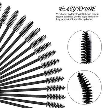 Disposable Mascara Wands, 300 Pcs Teenitor Eyelash Brushes Set Eyebrown Makeup Brush Applicators Kit For Thick Or Thin, Long Or Short Eye Lashes