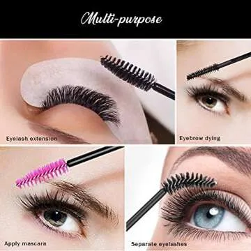 Disposable Mascara Wands, 300 Pcs Teenitor Eyelash Brushes Set Eyebrown Makeup Brush Applicators Kit For Thick Or Thin, Long Or Short Eye Lashes