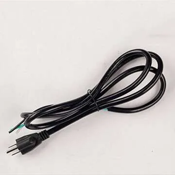 Pinfox 6ft 16 Gauge 3 Prong Heavy Duty Replacement Power Supply Cord Cable 110V 115V 120V Pigtail for Universal AC Appliance, NEMA 5-15 Plug US SJT 16AWG (12A)