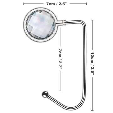 Thyores 2 Pack Metal Purse Hook Hanger, Purse Table Hook Holder Bag Hanger, Handbag Storage Decor Ta...