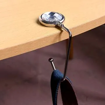 Thyores 2 Pack Metal Purse Hook Hanger, Purse Table Hook Holder Bag Hanger, Handbag Storage Decor Table Hook for Women