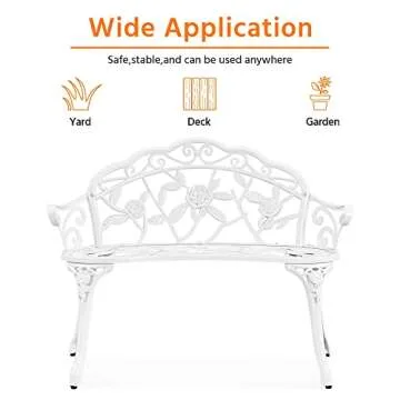Yaheetech Elegant Outdoor Garden Bench for Your Patio