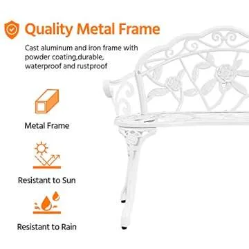 Yaheetech Elegant Outdoor Garden Bench for Your Patio