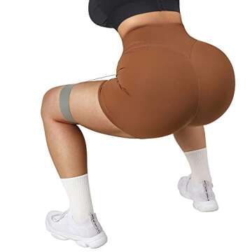 MOOSLOVER Women V Cross Waist Workout Shorts Butt Lifting High Waisted Biker Shorts