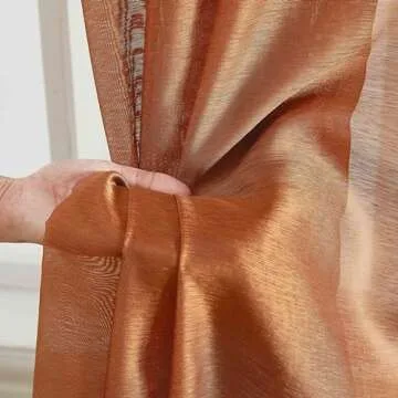 HLC.ME Premium Semi Sheer Voile Curtain Panels 54" W