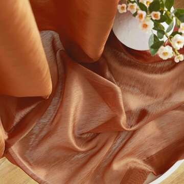 HLC.ME Premium Semi Sheer Voile Curtain Panels 54" W