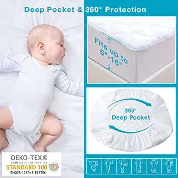 Lunsing Waterproof Mattress Protector - Full Size Deep Pocket