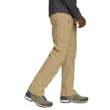 Eddie Bauer Men's Rainier Lined Pants, Light Khaki, 36W x 30L, Hiking Pants