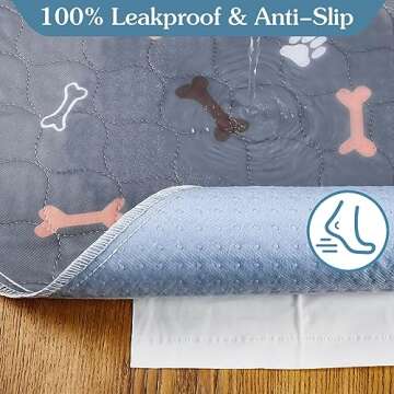 Baodan Washable Pee Pads for Dogs, 2 Pack 36"x36" Reusable Puppy Pads, Waterproof Pet Training Pads,...