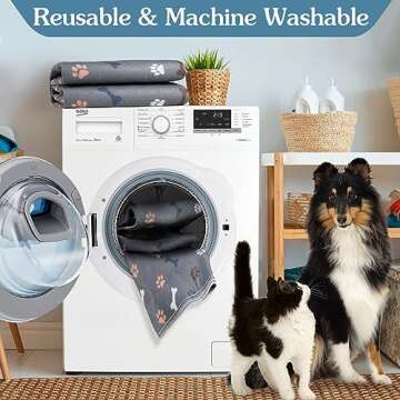 Baodan Washable Pee Pads for Dogs, 2 Pack 36"x36" Reusable Puppy Pads, Waterproof Pet Training Pads, Non-Slip Fast Absorbent Potty Pads for Crate, Floor, Couch, Whelping Pads Litter Mat Puppy Supplies