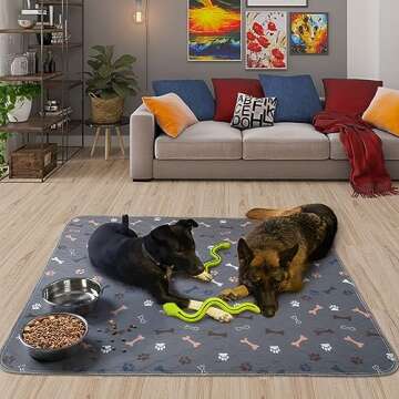 Baodan Washable Pee Pads for Dogs, 2 Pack 36"x36" Reusable Puppy Pads, Waterproof Pet Training Pads, Non-Slip Fast Absorbent Potty Pads for Crate, Floor, Couch, Whelping Pads Litter Mat Puppy Supplies