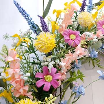 Egolot 24 Inch Colorful Flower Wreath for Every Occasion