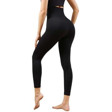 Homma Activewear Thick High Waist Tummy Compression Pants Slimming Body Yoga Leggings Postpartum Pants Black S