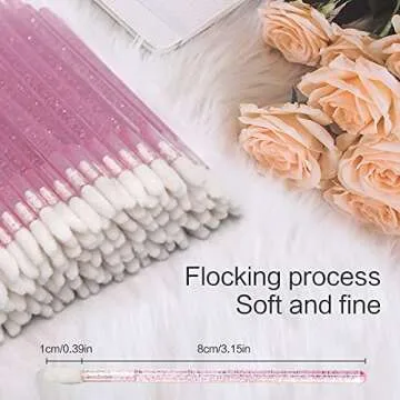 Elisel Crystal Lip Brushes 100 Pcs for Perfect Makeup