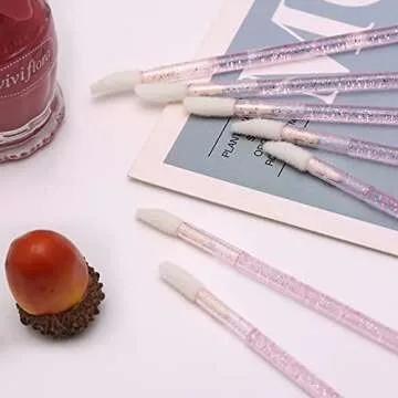 Elisel Crystal Lip Brushes 100 Pcs for Perfect Makeup