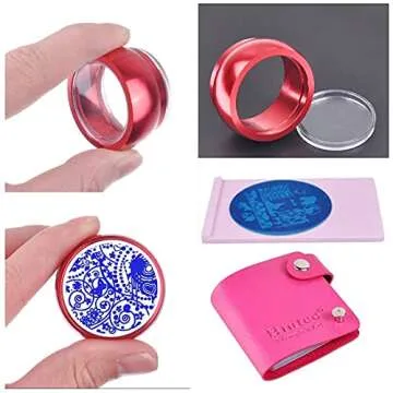 Biutee Nail Stamping Plates Set 30pcs Nail Plates 2stamper 2scraper 1storage bag 1Plate Holder Flower Animal Pattern Nail plate Template Image Plate Stencil Nails Tool