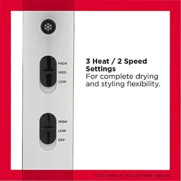 REVLON Crystal C + Ceramic Compact Hair Dryer | 1875W Blow Dryer with Crystal C Technology for Shiny Long-Lasting Shine and Less Frizz | Lightweight (White/Black)