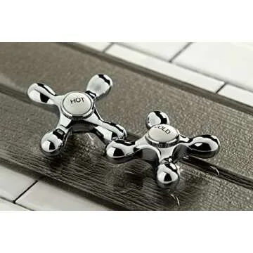 Kingston Brass KB1971AX Heritage Widespread Lavatory Faucet, Polished Chrome,8-Inch Adjustable Center