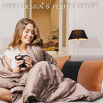 VUDECO Faux Leather Pillow Cover - Stylish Home Decor