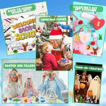 Megoog 30 Pcs Animal Erasers Desk Pets Bulk for Prizes Mini Erasers Cute Small Rewards Puzzle Erasers for Back-to-School Supplies