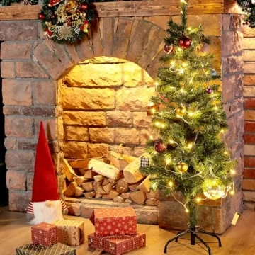 Liliful 4ft Pre Lit Artificial Christmas Tree with LED Light