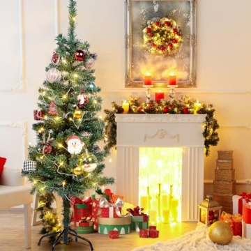 Liliful 4ft Pre Lit Artificial Christmas Tree with LED Light