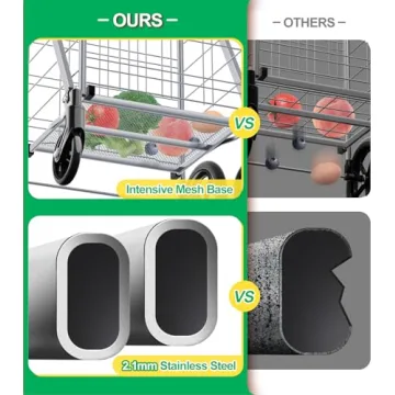 Heavy Duty Utility Cart with Swivel Wheels for Easy Transport