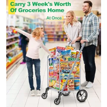 Heavy Duty Utility Cart with Swivel Wheels for Easy Transport