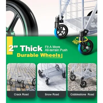 Heavy Duty Utility Cart with Swivel Wheels for Easy Transport