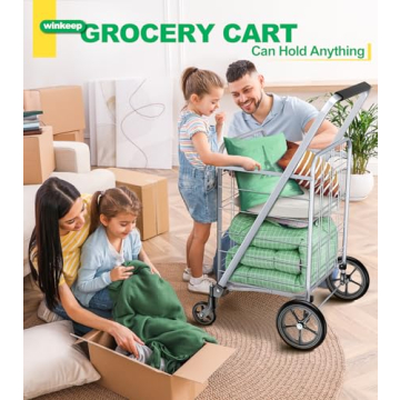 Heavy Duty Utility Cart with Swivel Wheels for Easy Transport