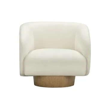 Presley Cream Velvet Swivel Accent Chair by Tov Furniture