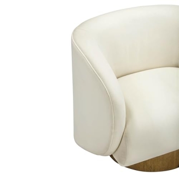 Presley Cream Velvet Swivel Accent Chair by Tov Furniture