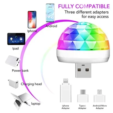 Lmaytech Mini Disco Ball Lights for Parties and Fun