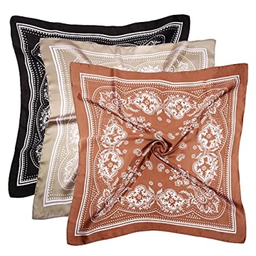 DOOBO 3 Pcs Satin Hair Scarf Set - Luxury Accessories for Fashionistas