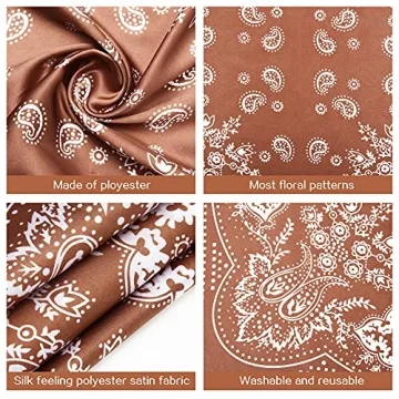Stylish DOOBO 3 Pcs Satin Head Scarves for Women